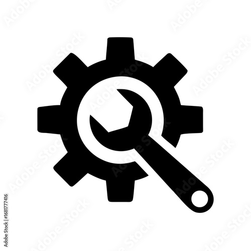 Service icon, repair symbol. gear sign, Vector illustration