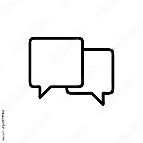 speech bubble icon, containing Text Message. Chat message symbol, Chat speech bubble, Social media message icon for app or website vector illustration