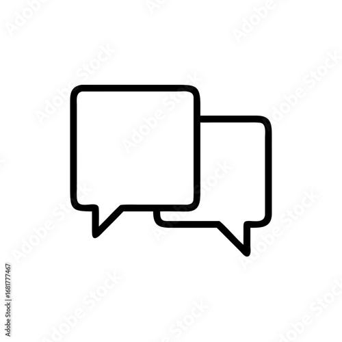 speech bubble icon, containing Text Message. Chat message symbol, Chat speech bubble, Social media message icon for app or website vector illustration