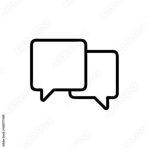 speech bubble icon, containing Text Message. Chat message symbol, Chat speech bubble, Social media message icon for app or website vector illustration