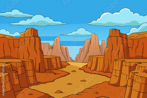 landscape in the desert