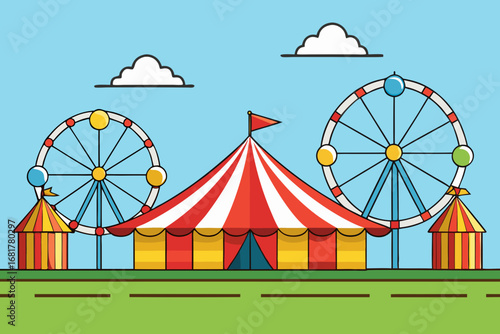 circus tent vector