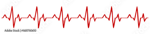 Red heartbeat line icon. vector illustration