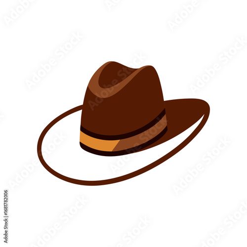 this image features a classic  brown leather cowbo