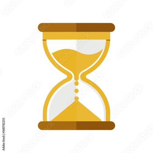 this image shows a classic hourglass with a gilded