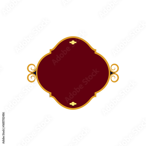 this is a richly colored  ornate frame  a deep red