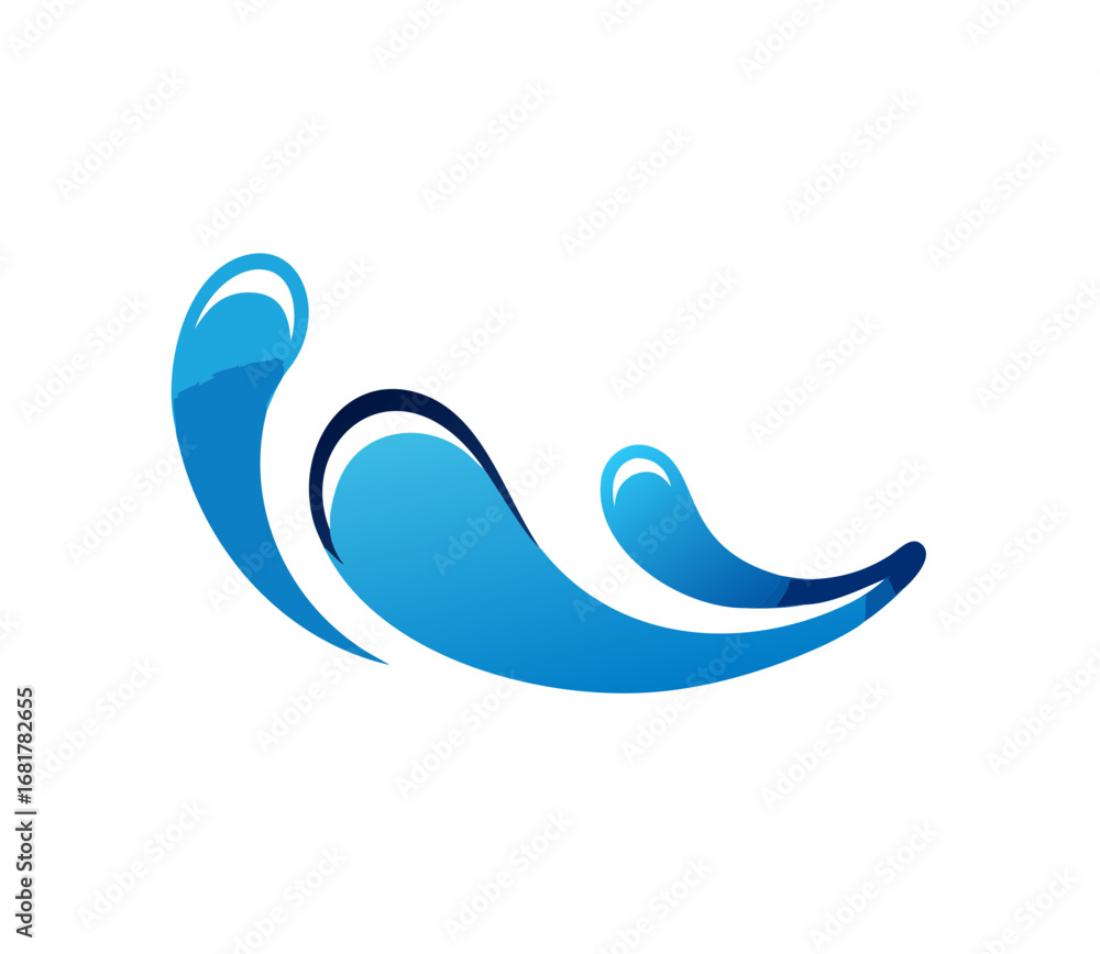 Fototapeta premium water waves design elements vector logo template