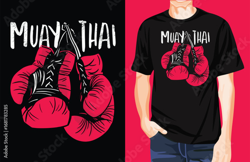 MUAY THAI t-shirt design unique idea