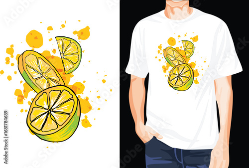 Lemon t-shirt design unique idea