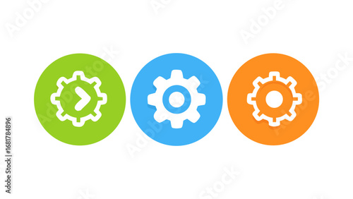 Settings configuration icon vector illustration for user interface and application design use