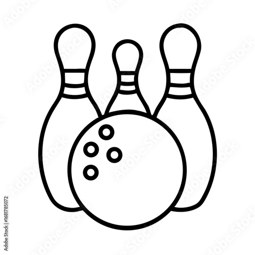 Download bowling pins and ball vector image for sports and recreation free graphic resource design