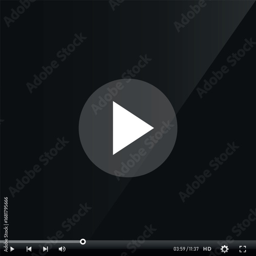 Free Download Video and Media Player Interface Template - Vector illustration - GFXLoad