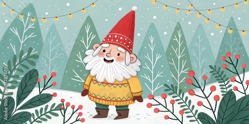Joyful Winter Gnome Digital...
