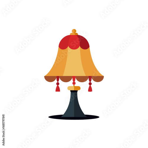 this image showcases an antique table lamp with a 