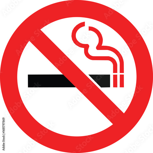 No Smoking Allowed Sign Vector Icon