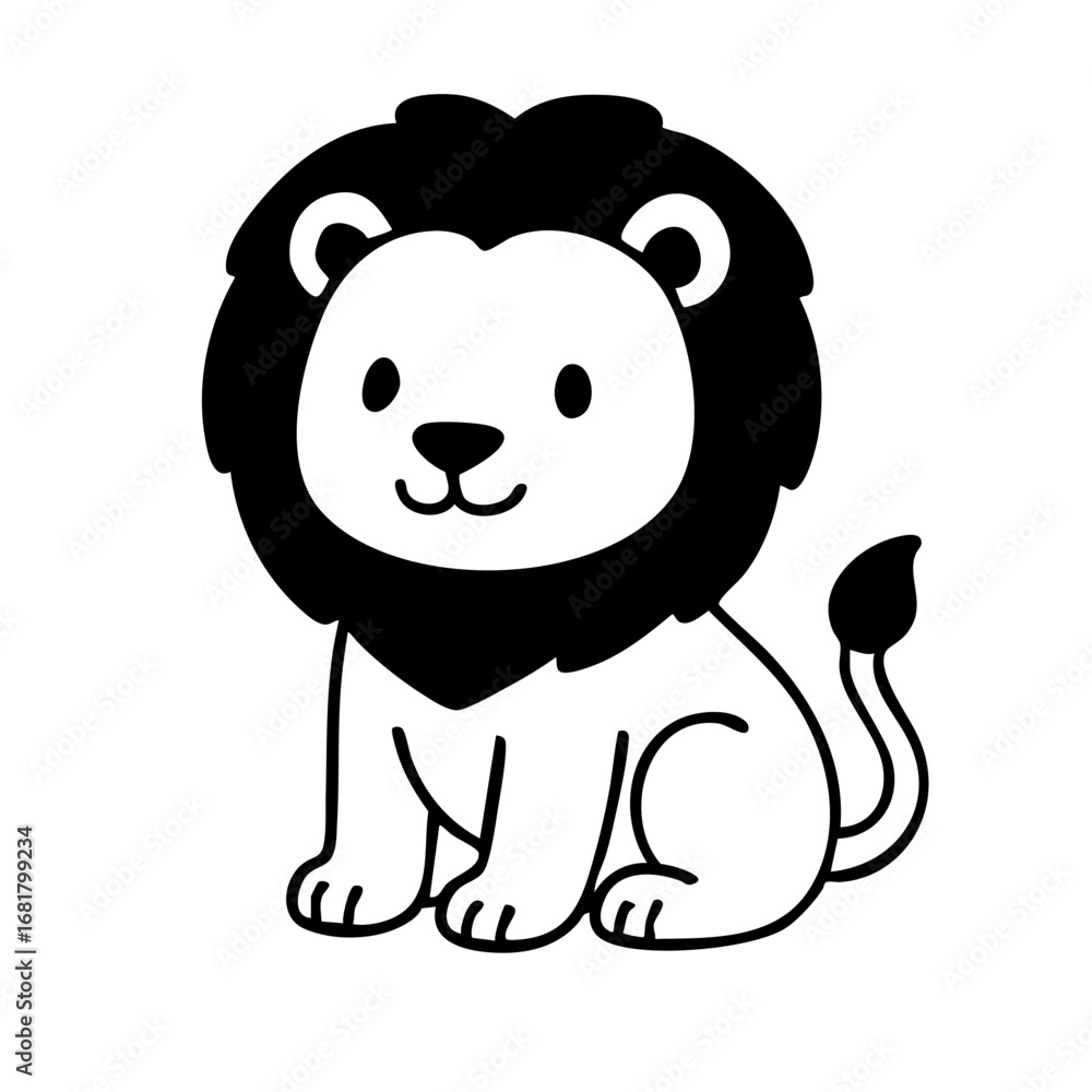 Obraz premium Lion coloring page