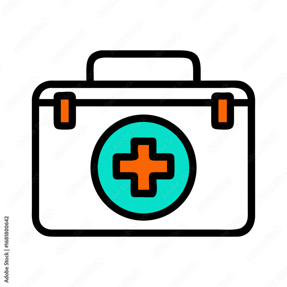 Obraz premium first aid kit icon vector