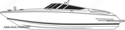 Outline boat yacht vessel watercraft drawing marine transport design