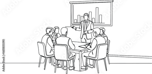 Business meeting presentation teamwork collaboration conference room