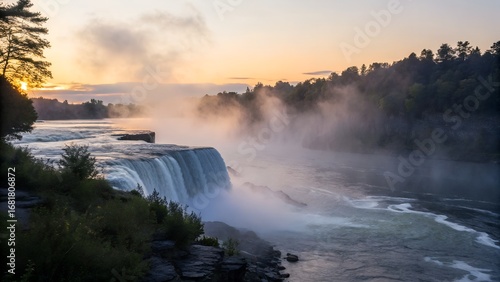 niagara falls at sunrise