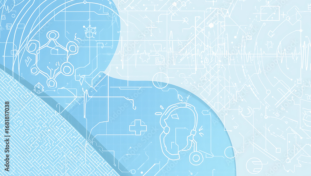 Fototapeta premium Abstract Medical Technology Background (AI Generated)