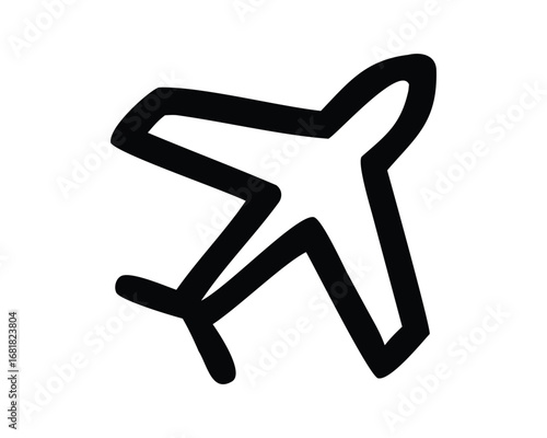 Vector silhouettes of men illustrated with symbols like a star, a plane, and a letter for business and travel design