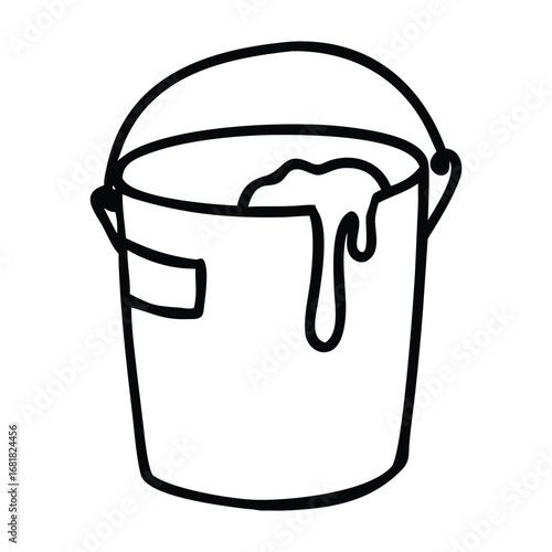Vector illustration of paint and water bucket