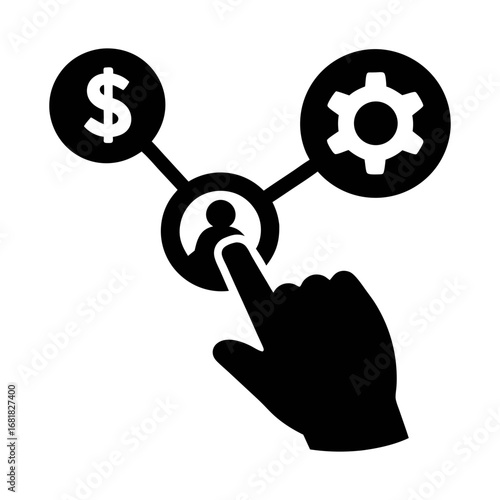 Click through rate optimization icon for business management and digital marketing strategy growth