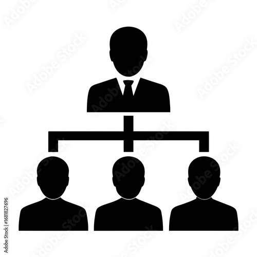 Organization chart diagram management hierarchy structure business team corporate company staff