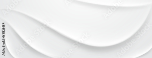 Soft, flowing white curves create a smooth, wavy pattern, giving a sense of gentle movement, as an abstract background.
