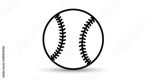 Outline of a baseball