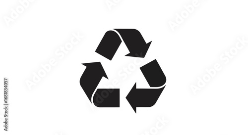 Recycle symbol with three arrows forming a triangle
