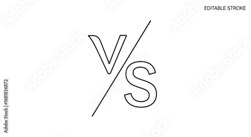 Versus sign with v and s letters