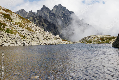 mountain lake in summer