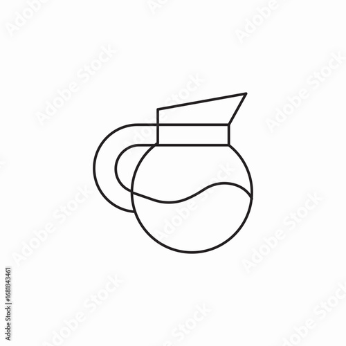 coffee carafe filled with liquid icon sign vector
