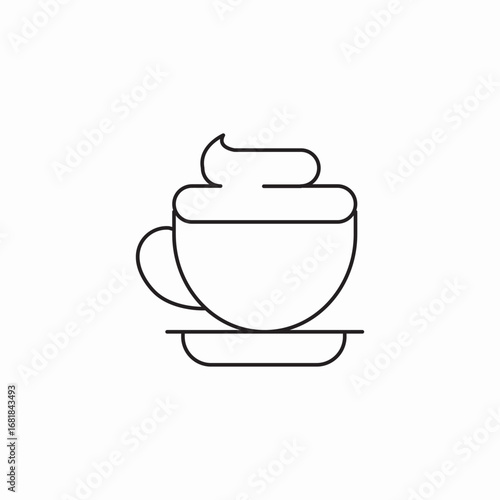 coffee cup whippedcream icon sign vector