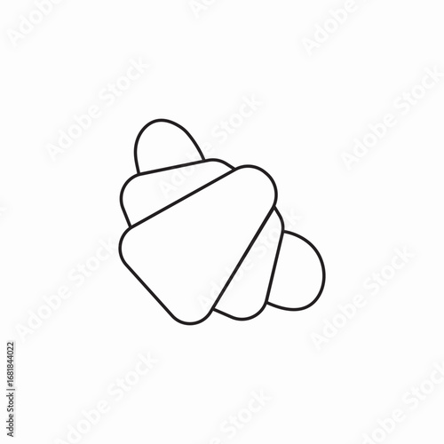 croissant baked goods icon sign vector