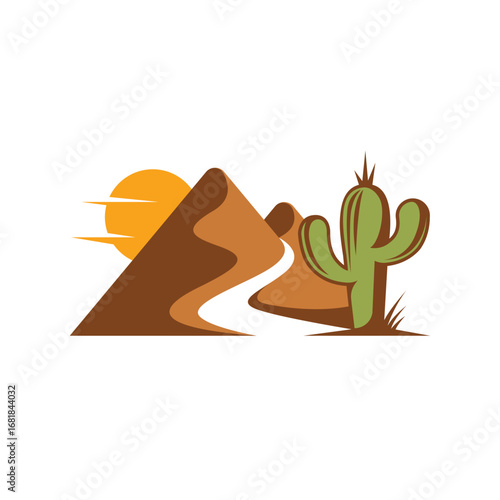 cactus plant abstract logo modern style