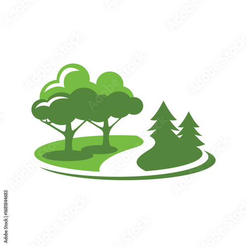 landscape nature abstract logo modern style