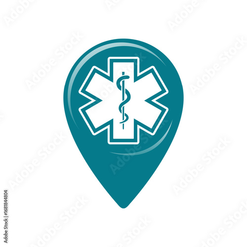 medical pin map abstract logo modern style
