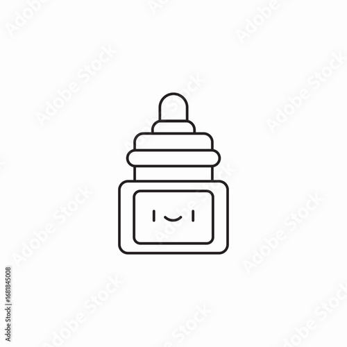 dropper bottle happy icon sign vector