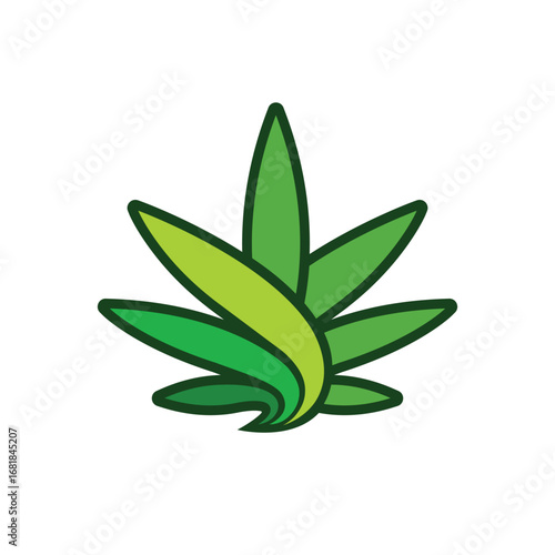 weed cannabis abstract logo modern style