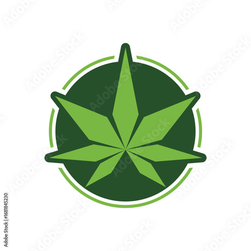 weed cannabis abstract logo modern style