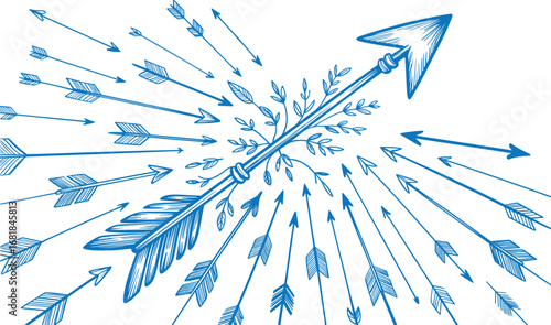 Arrows Converging A Symbolic Illustration of Focus and Determination