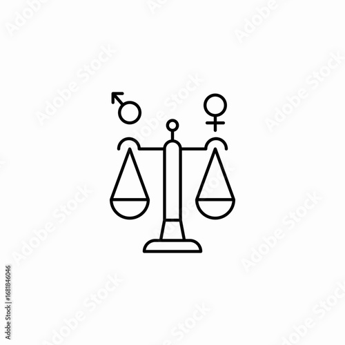 gender equality balance icon sign vector