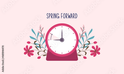 clock with flower