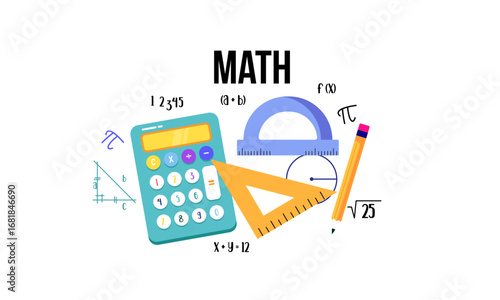 vector illustration of a maths