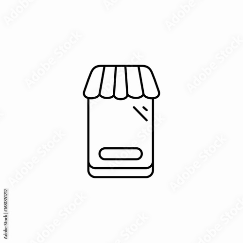 phone online store icon sign vector