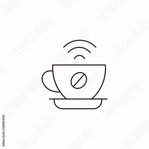 steaming hot cup of coffee icon sign vector