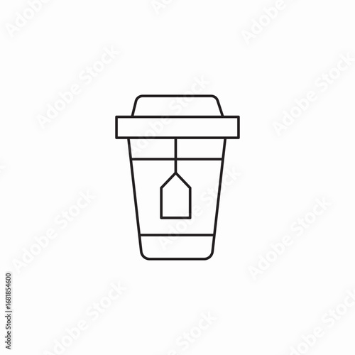 to-go tea cup icon sign vector